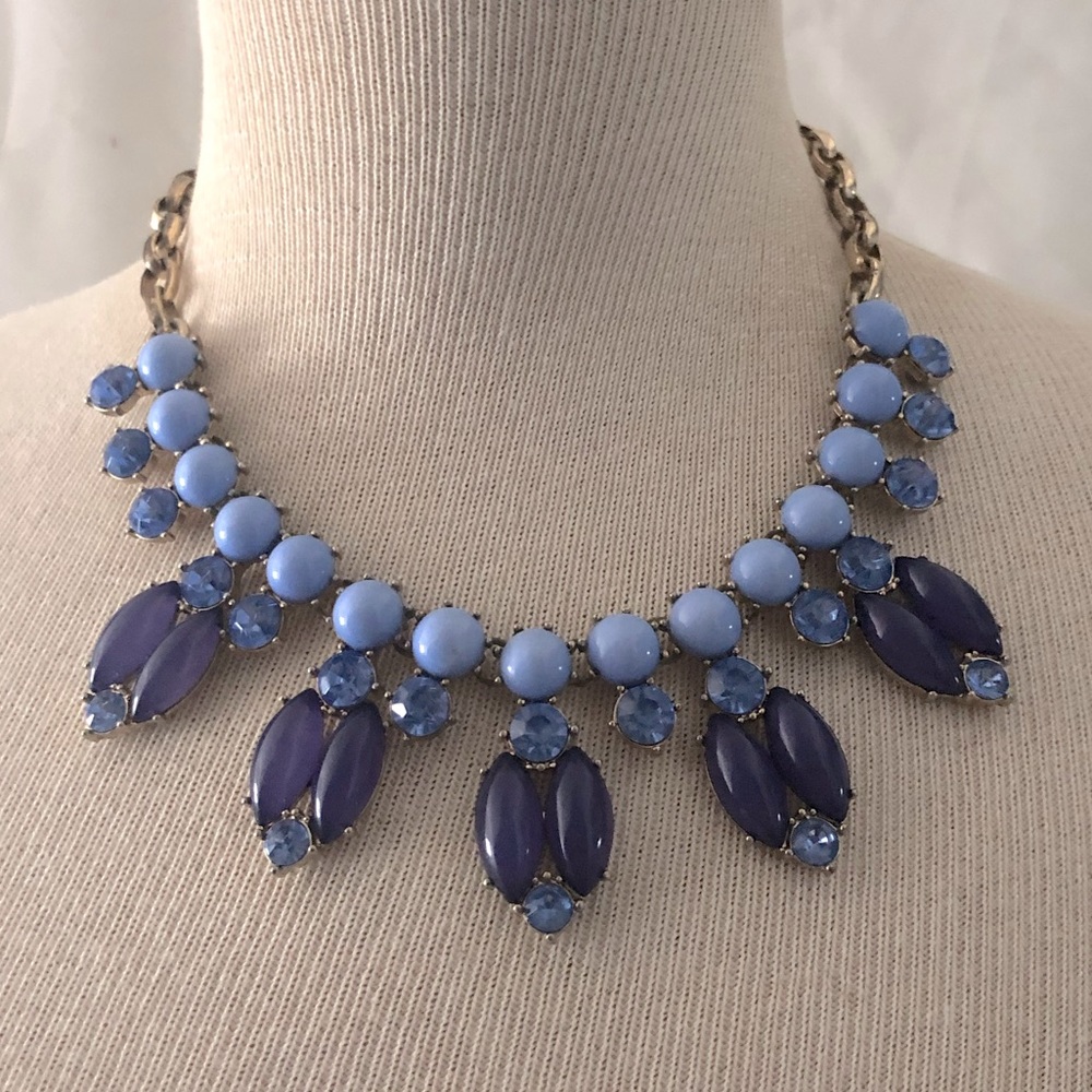 Blue Jeweled Necklace